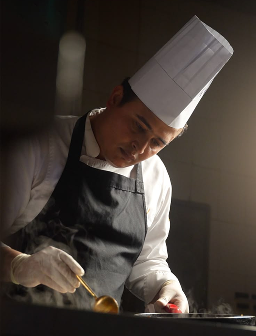 Chef preparing food