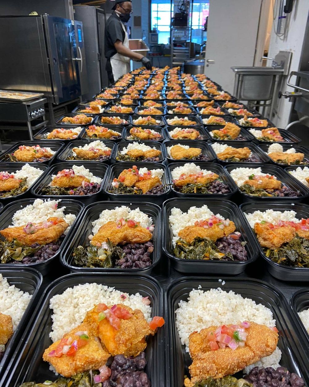 Fresh ingredients organised for inventory planning